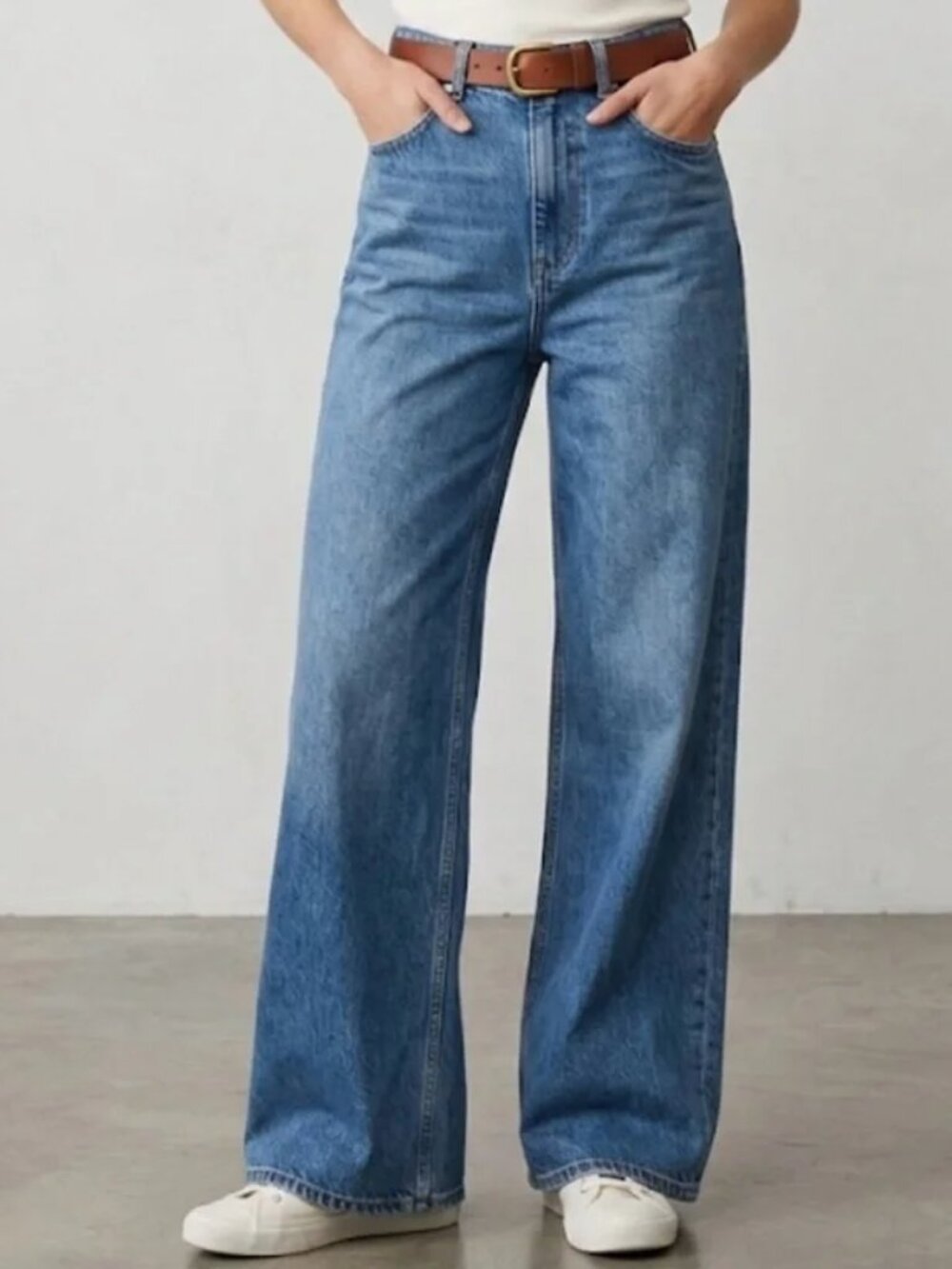 Reformation Cary Live-in Wide Leg Women's Jeans 31 Sweetwater Wash